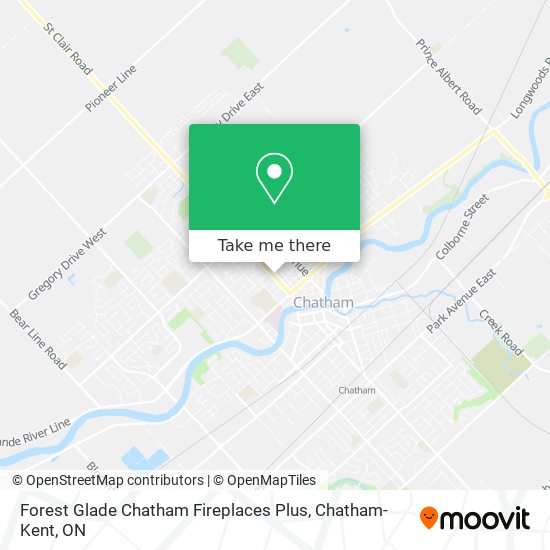 Forest Glade Chatham Fireplaces Plus map