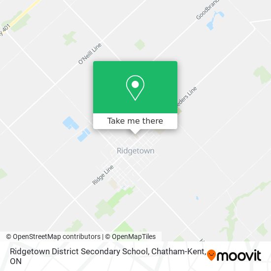 Ridgetown District Secondary School map