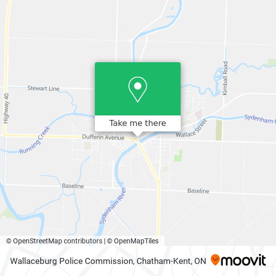 Wallaceburg Police Commission map