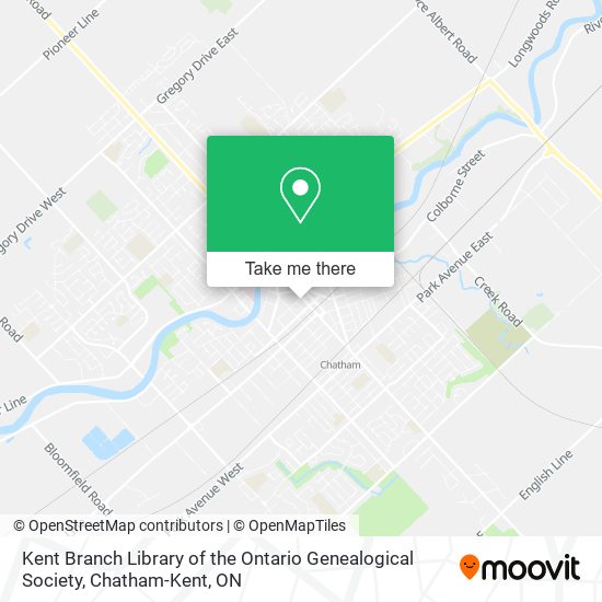 Kent Branch Library of the Ontario Genealogical Society map