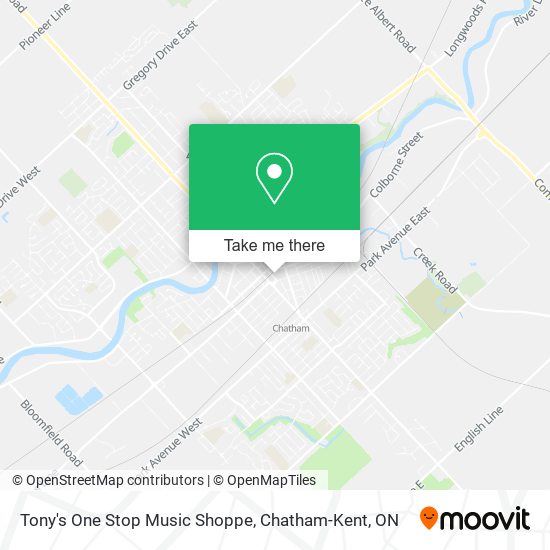 Tony's One Stop Music Shoppe map