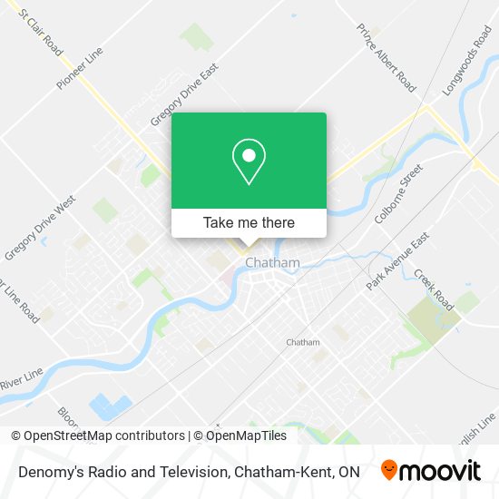 Denomy's Radio and Television map