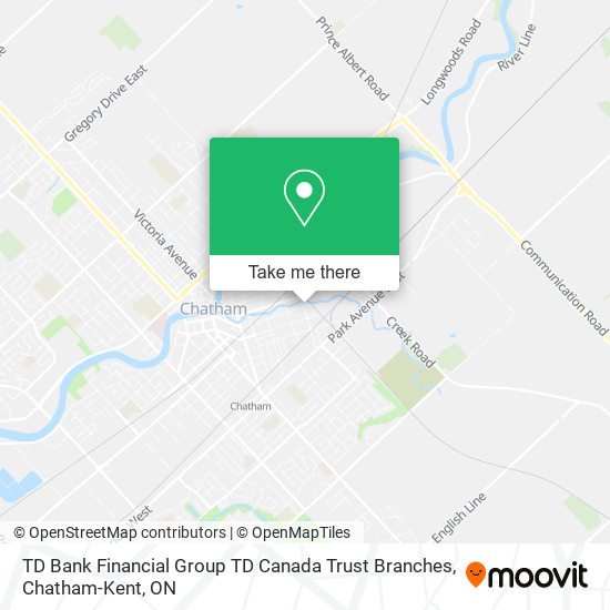 TD Bank Financial Group TD Canada Trust Branches map