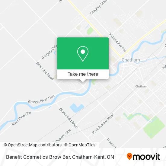 Benefit Cosmetics Brow Bar map