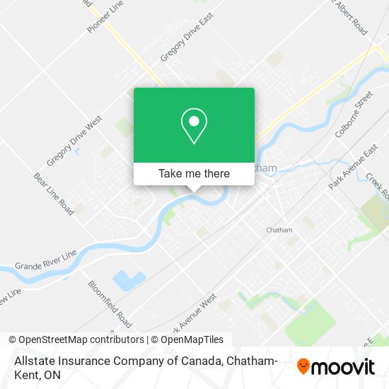 Allstate Insurance Company of Canada map