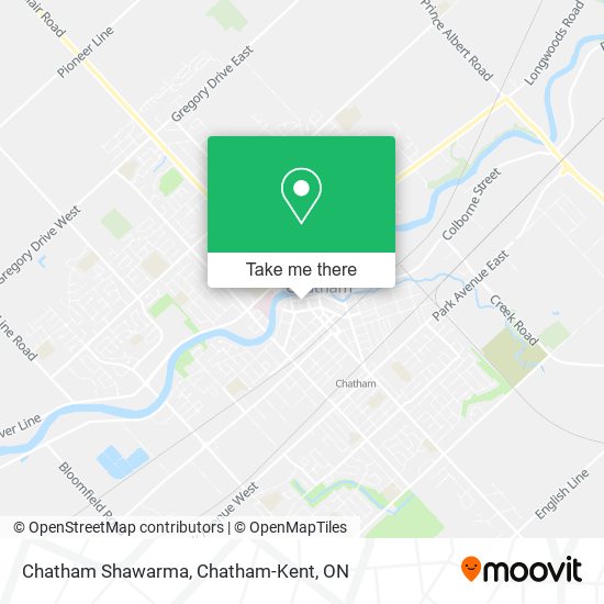 Chatham Shawarma map