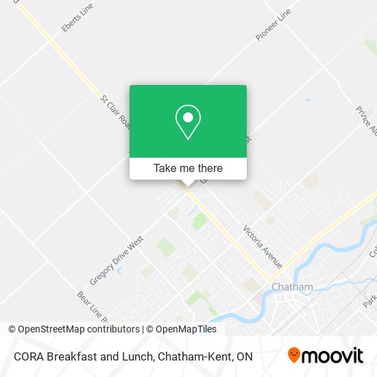 CORA Breakfast and Lunch map