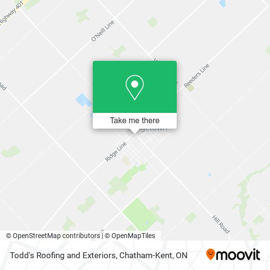 Todd's Roofing and Exteriors map