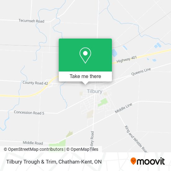 Tilbury Trough & Trim map