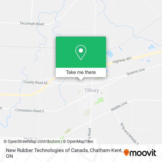 New Rubber Technologies of Canada map