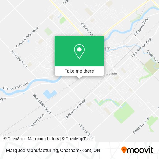 Marquee Manufacturing map