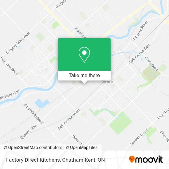 Factory Direct Kitchens map