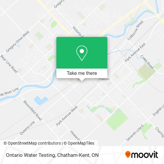 Ontario Water Testing map