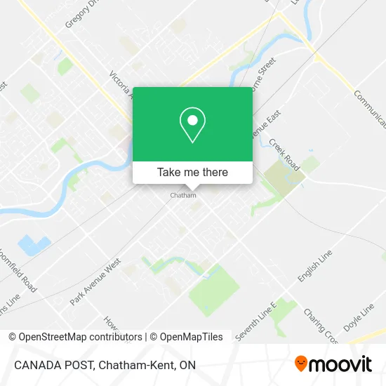 CANADA POST map