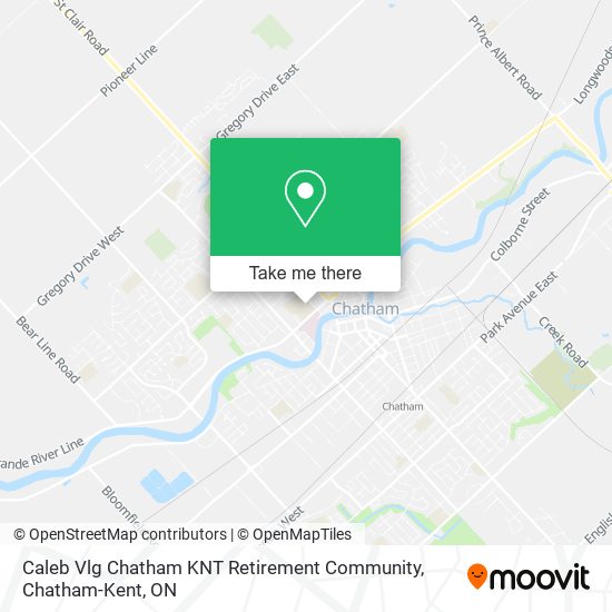 Caleb Vlg Chatham KNT Retirement Community map