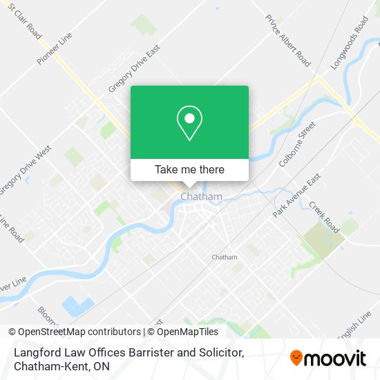 Langford Law Offices Barrister and Solicitor map