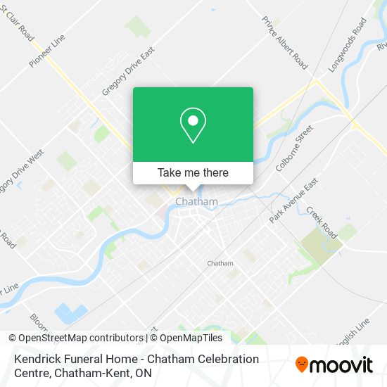 Kendrick Funeral Home - Chatham Celebration Centre map
