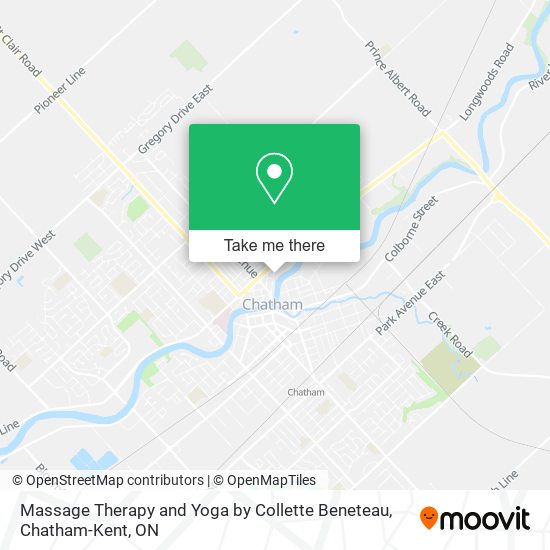 Massage Therapy and Yoga by Collette Beneteau map