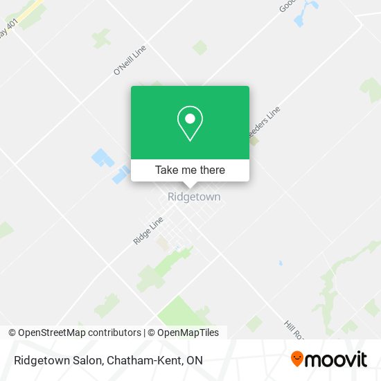 Ridgetown Salon map