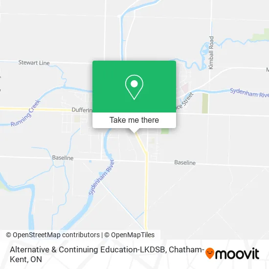 Alternative & Continuing Education-LKDSB map