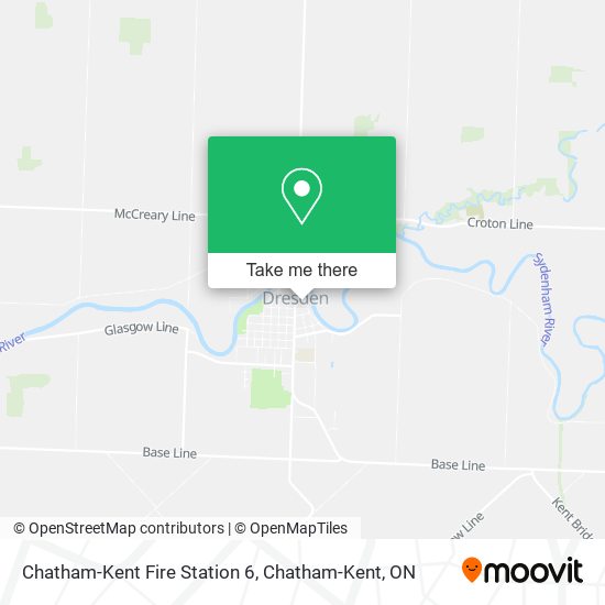 Chatham-Kent Fire Station 6 map