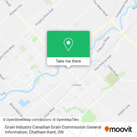 Grain Industry Canadian Grain Commission General Information map