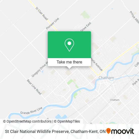 St Clair National Wildlife Preserve map