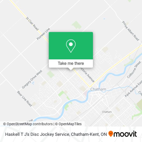 Haskell T J's Disc Jockey Service map