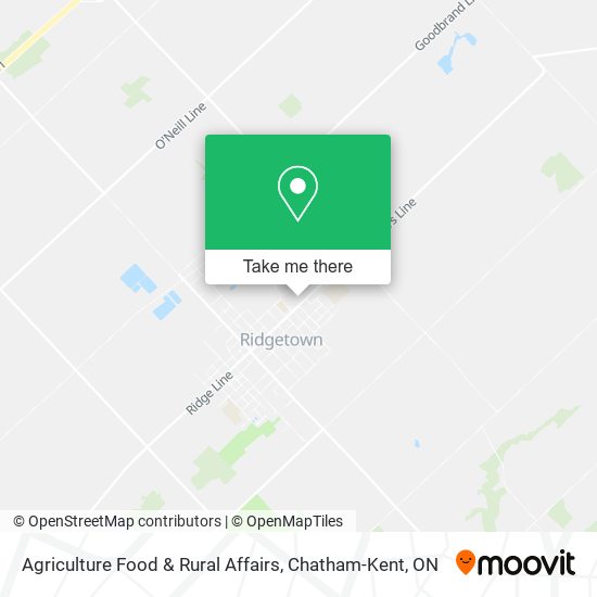 Agriculture Food & Rural Affairs map