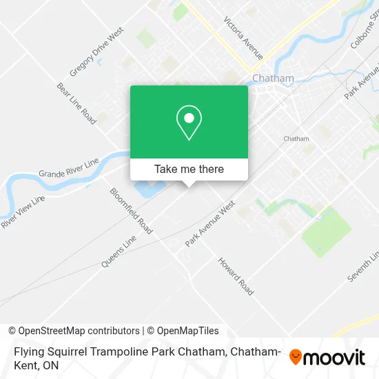 Flying Squirrel Trampoline Park Chatham map