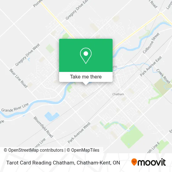 Tarot Card Reading Chatham map