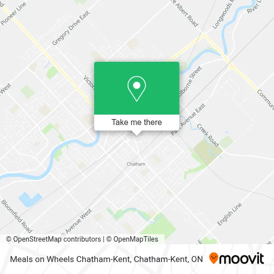 Meals on Wheels Chatham-Kent map