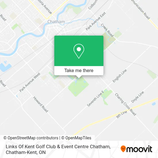 Links Of Kent Golf Club & Event Centre Chatham map