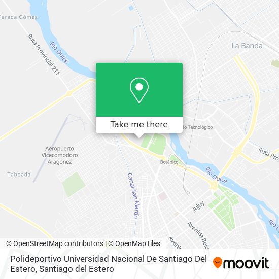 Polideportivo Universidad Nacional De Santiago Del Estero map