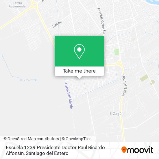 Escuela 1239 Presidente Doctor Raúl Ricardo Alfonsín map
