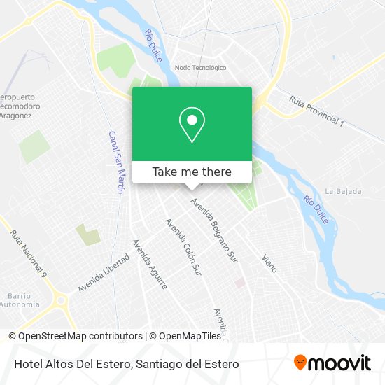 Hotel Altos Del Estero map