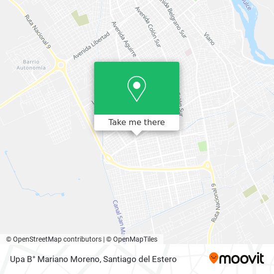Upa B° Mariano Moreno map