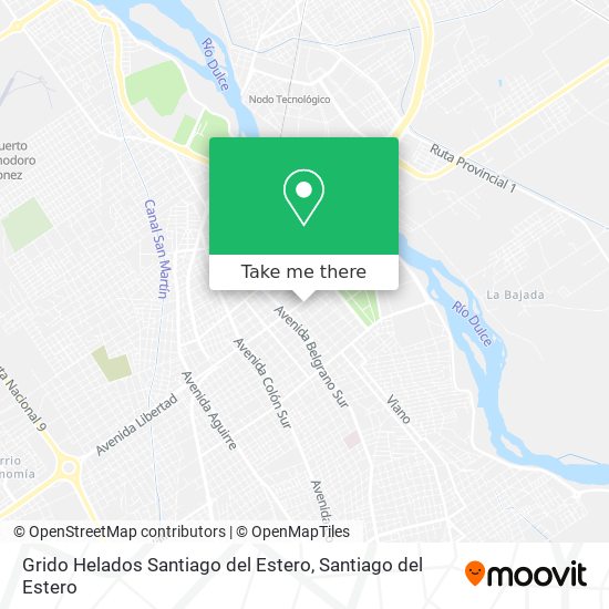Mapa de Grido Helados Santiago del Estero
