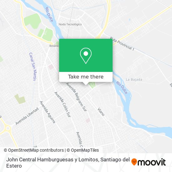 John Central Hamburguesas y Lomitos map