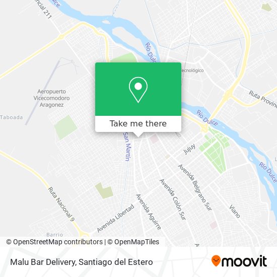 Malu Bar Delivery map