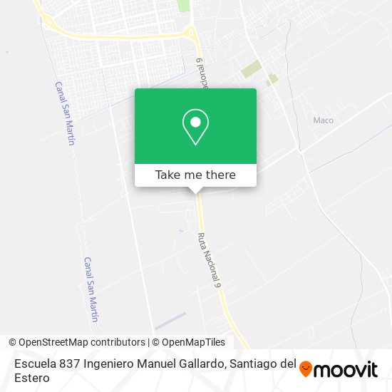 Escuela 837 Ingeniero Manuel Gallardo map