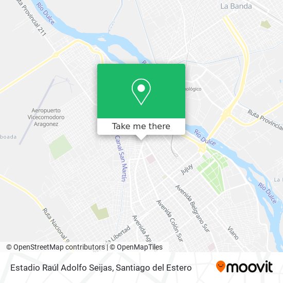 Mapa de Estadio Raúl Adolfo Seijas