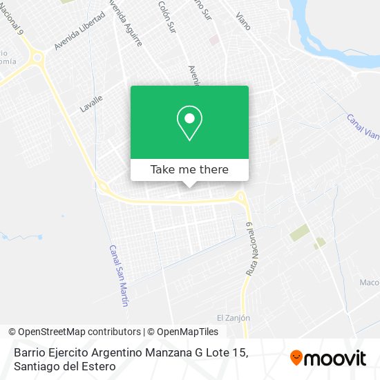 Barrio Ejercito Argentino Manzana G Lote 15 map