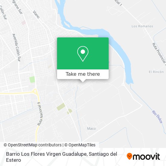 Barrio Los Flores Virgen Guadalupe map