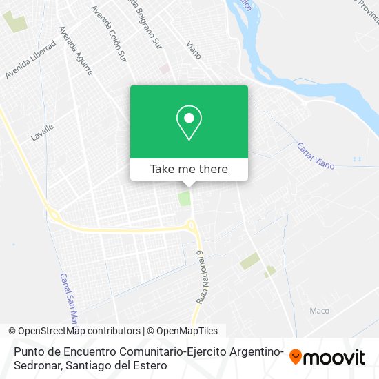 Mapa de Punto de Encuentro Comunitario-Ejercito Argentino-Sedronar