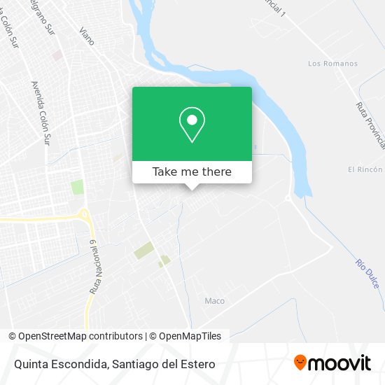 Quinta Escondida map