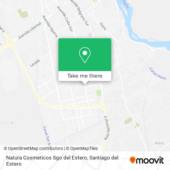 Natura Cosmeticos Sgo del Estero map