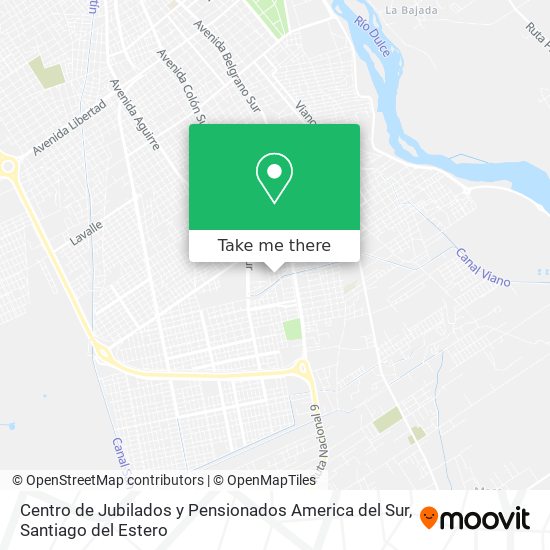 Centro de Jubilados y Pensionados America del Sur map