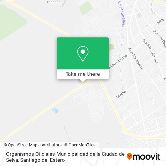 Organismos Oficiales-Municipalidad de la Ciudad de Selva map