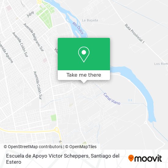 Mapa de Escuela de Apoyo Víctor Scheppers